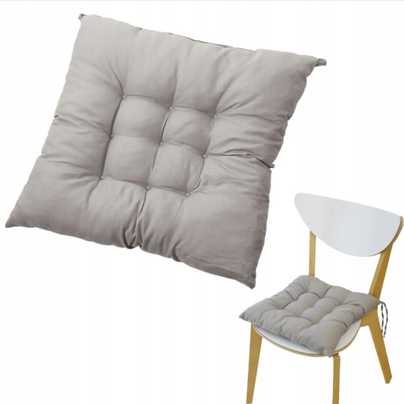 Pagalvėlė su virvelėmis taburetei, dygsniuota sodo kėdė, 40x40 cm, surišta