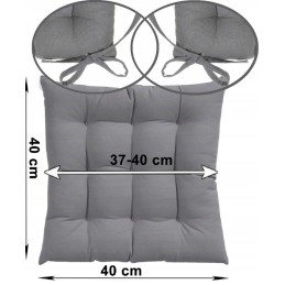 Pagalvėlė su virvelėmis taburetei, dygsniuota sodo kėdė, 40x40 cm, surišta