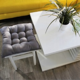 Pagalvėlė su virvelėmis taburetei, dygsniuota sodo kėdė, 40x40 cm, surišta