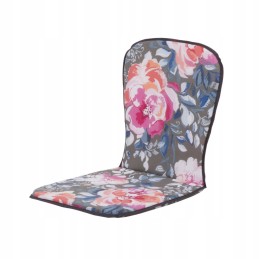 Ilga pagalvėlė šezlongo kėdės sėdynė vien tik gėlėtoje terasoje