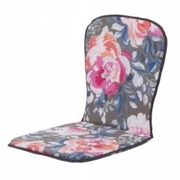 Ilga pagalvėlė šezlongo kėdės sėdynė vien tik gėlėtoje terasoje