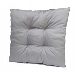 Dėmėms atspari dygsniuota kėdės pagalvė, terasa 35x35, pilka