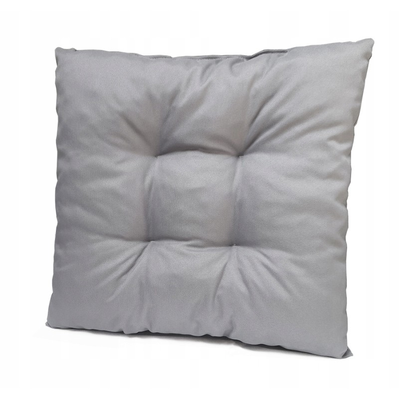 Dėmėms atspari dygsniuota kėdės pagalvė, terasa 35x35, pilka