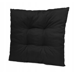 Dėmėms atspari dygsniuota kėdės pagalvė, terasa 35x35, juoda