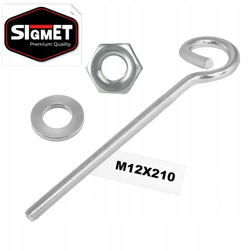 Sūpynių kablys sūpynėms, kilpa m12x210 mm