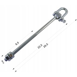 Sūpynių kablys su apkabomis ir smaigaliais m10 260 mm