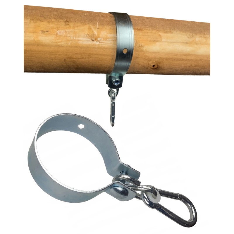 Sūpynių tvirtinimas, sūpynės kablio spaustukas, 100 mm, cinkuotas