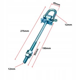 Sūpynių kablio apkabų kaiščiai tvirtinimo m12 hamakas