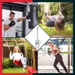 Sūpynių kablys su apkabomis ir kaiščiais m12x190 mm