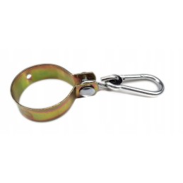 Sūpynių tvirtinimas su apvaliu spaustuku 80 mm ir karabinu ø 10.