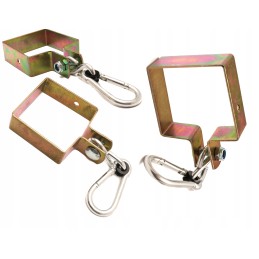 Sūpynių spaustukas 100x100 su karabinu