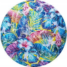 Apvalus pagalvės užvalkalas 35cm, gėlių mišinys ant turkio