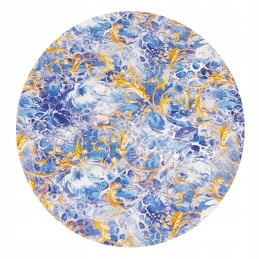 Apvalus pagalvės užvalkalas 35cm ornam golden sky