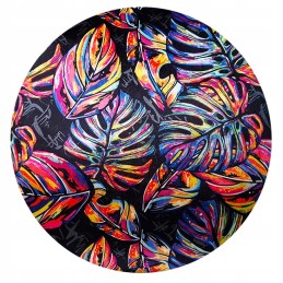 Dėmėms atspari apvali pagalvinė taburetė 32cm monstrinė neoninė