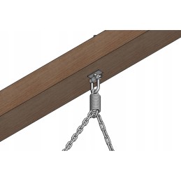 Profesionalus kabliukas, naudojamas kaip sūpynių priedas. kabliukai naudojami sūpynių konstrukcijoje grandinei ar virvei pakabin