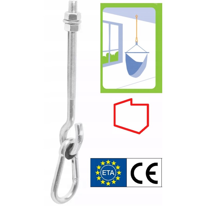 Įsukamas tvirtinimas sūpynėms mha130 130 mm