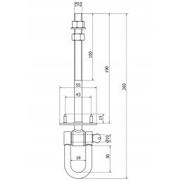 Sūpynių kablio laikiklis su apkabomis ir