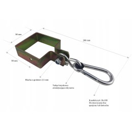 Sūpynių tvirtinimas su 90 mm kvadratiniu spaustuku