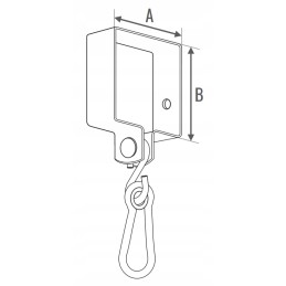 Sūpynių tvirtinimas su kvadratine spaustuku skersmuo 90 x 3,0 mm