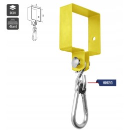 Sūpynių tvirtinimas su kvadratine spaustuku skersmuo 90 x 3,0 mm