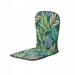 Ilga pagalvėlė šezlongo kėdės sėdynei žalios spalvos palieka vieną terasą