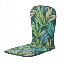 Ilga pagalvėlė šezlongo kėdės sėdynei žalios spalvos palieka vieną terasą