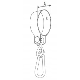Sūpynių tvirtinimas su apvalia spaustuku skersmuo 120 x 3,0 mm