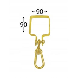 Sūpynių tvirtinimo spaustukas 90x90 + kabliukas