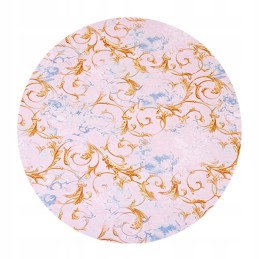 Apvali taburečių pagalvėlė 32cm rožinio aukso ornamentas