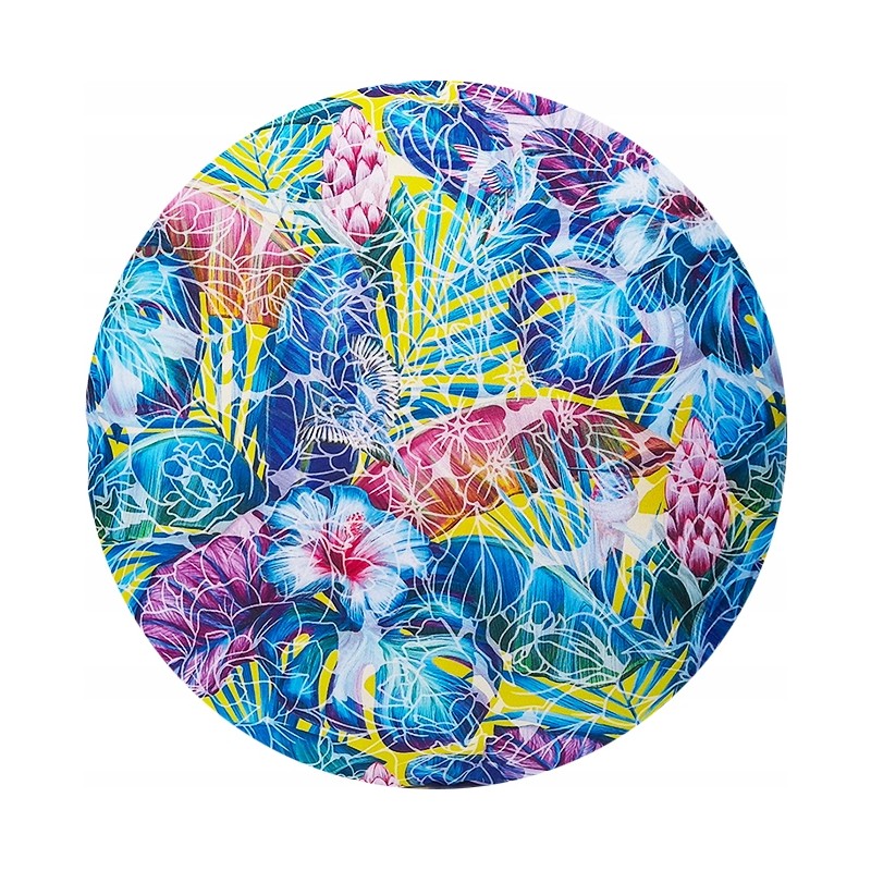 Apvali taburečių pagalvėlė 32cm, gėlių mišinys ant turkio