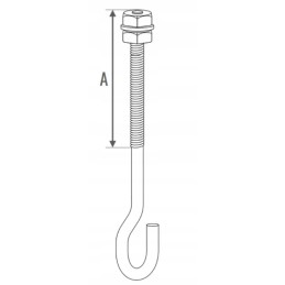 Sūpynių tvirtinimas su apkabomis m10 x 120 mm