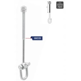 Sūpynių tvirtinimas su apkabomis m10 x 120 mm