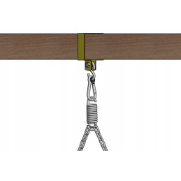 Profesionalus kabliukas, naudojamas kaip sūpynių priedas. kabliukai naudojami sūpynių konstrukcijoje grandinei ar virvei pakabin