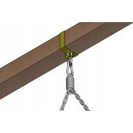 Sūpynių kablys su spaustuku 100x100 mm