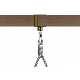 Sūpynių kablys su spaustuku 100x100 mm