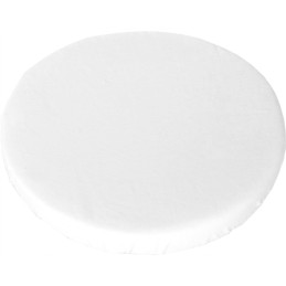 Apvali išmatų pagalvėlė, 100% medvilnė, 35 cm, balta
