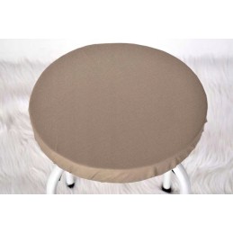 Apvali išmatų pagalvėlė, 100% medvilnė, 35cm, tamsiai smėlio spalvos