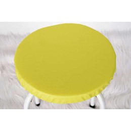 Apvali išmatų pagalvėlė, 100% medvilnė, 35cm, geltona