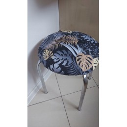 Apvali išmatų pagalvėlė, 100% medvilnė, 35 cm, pilka spalva