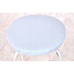 Apvali taburečių pagalvėlė, 100% medvilnė, 35cm, šviesiai mėlyna