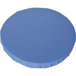 Apvali išmatų pagalvė, 100% medvilnė, 35cm mėlyna