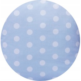 Apvali išmatų pagalvėlė, 100% medvilnė, 35cm, mėlyni taškeliai