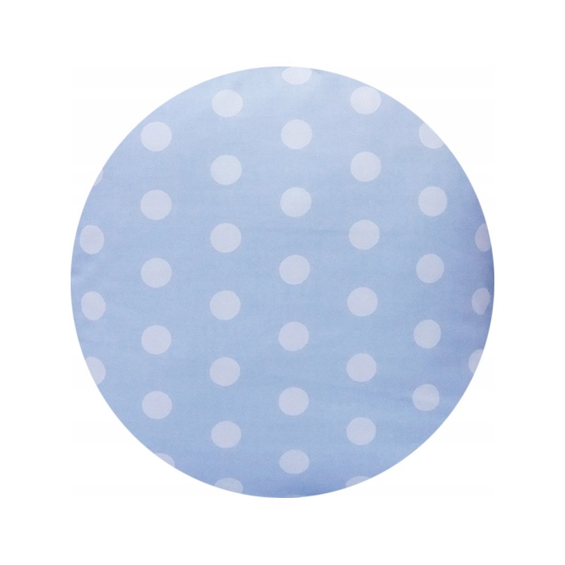 Apvali išmatų pagalvėlė, 100% medvilnė, 35cm, mėlyni taškeliai