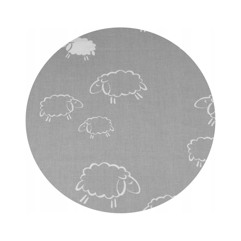 Apvali išmatų pagalvėlė, 100% medvilnė, 35cm, avies pilka