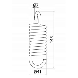 Spyruoklė sūpynėms fi 7-10 zw 350kg xl