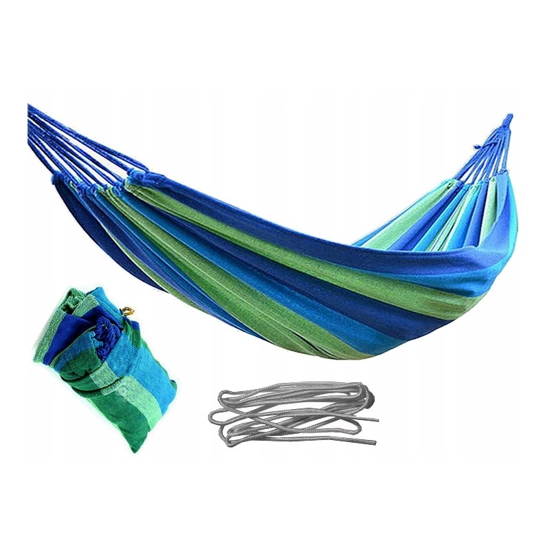 Mėlynas vienvietis hamakas 200x80 sūpynės