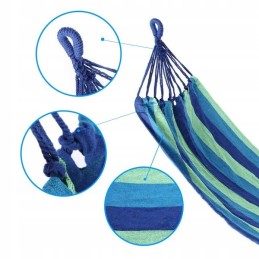 Mėlynas vienvietis hamakas 200x80 sūpynės