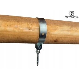 Sūpynių tvirtinimas, apvalus spaustukas, sūpynės kabliukas, skersmuo 120 mm, cinkuotas