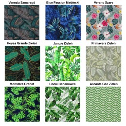 Neperšlampama pagalvėlė 40x40 cm pririšta prie sodo kėdės, raštų pasirinkimas