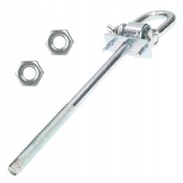 Sūpynių kablys m10x200 su apkabomis ir kaiščiais